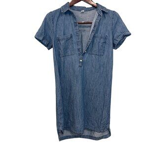 Old Navy Womens Denim Chambray Shirt Dress Small